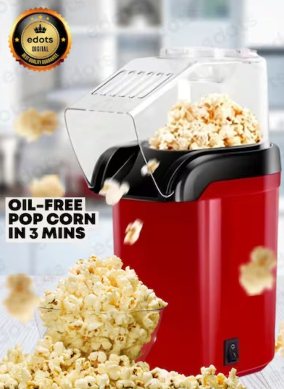 Electric popcorn maker machine