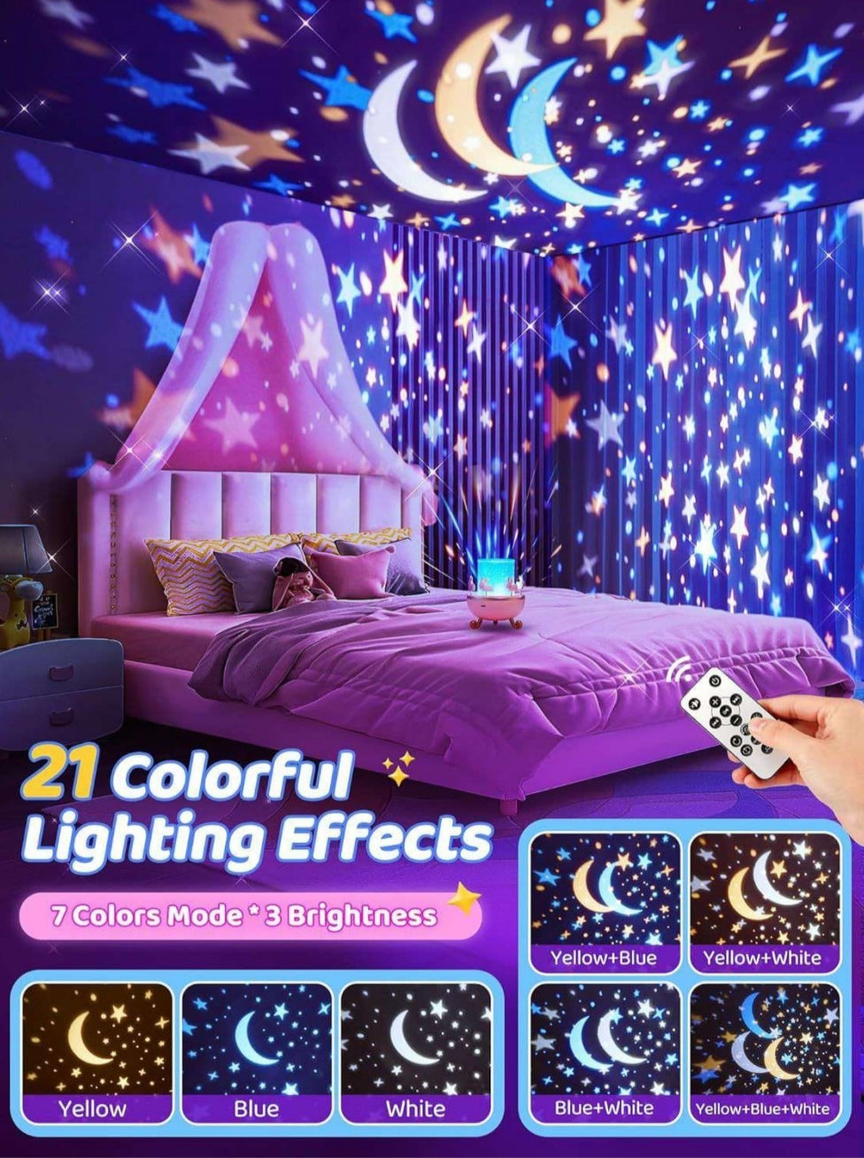 Rotating Rabbits Night Light